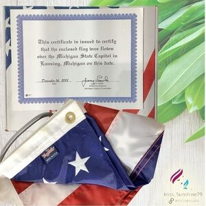 United States of America Flag - 12/14/2001 in Lansing, Michigan State Capitol